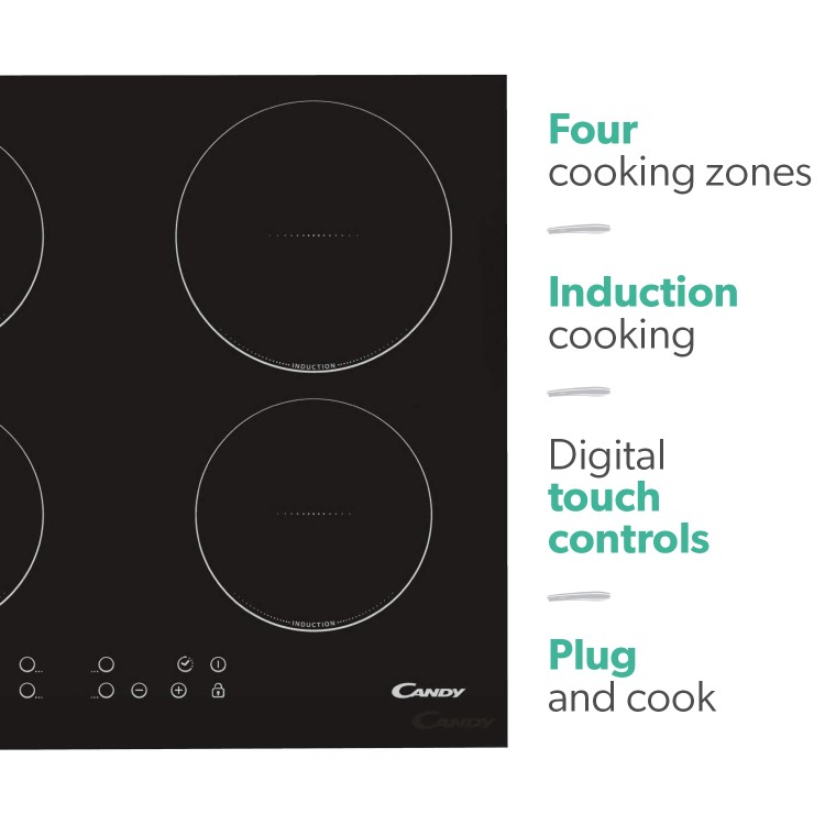 Candy CI640CBA Low Absorption 60cm Induction Hob
