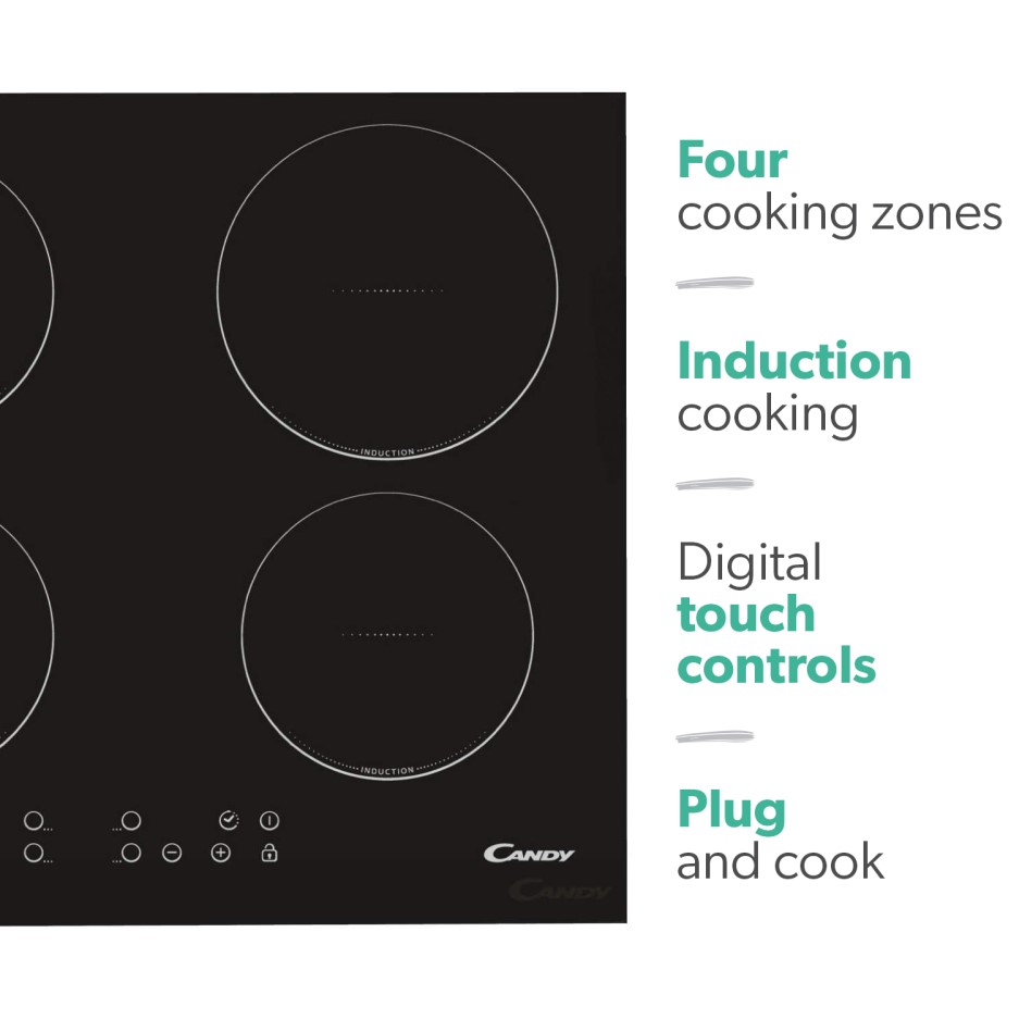 Candy CI640CBA Low Absorption 60cm Induction Hob Appliances Direct