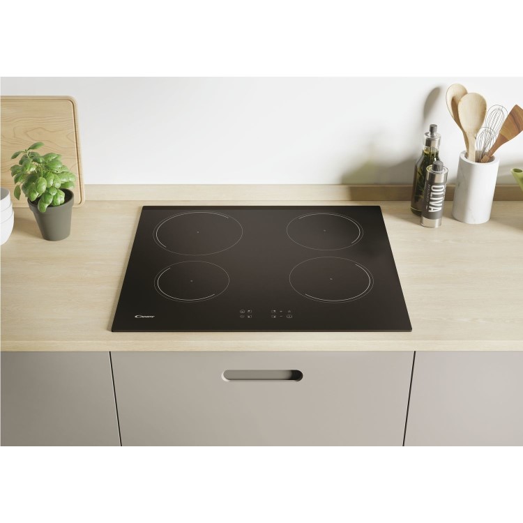 Candy 59cm 4 Zone Touch Control Induction Hob - Black