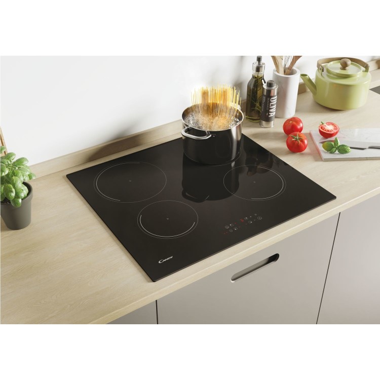 Candy 59cm 4 Zone Touch Control Induction Hob - Black