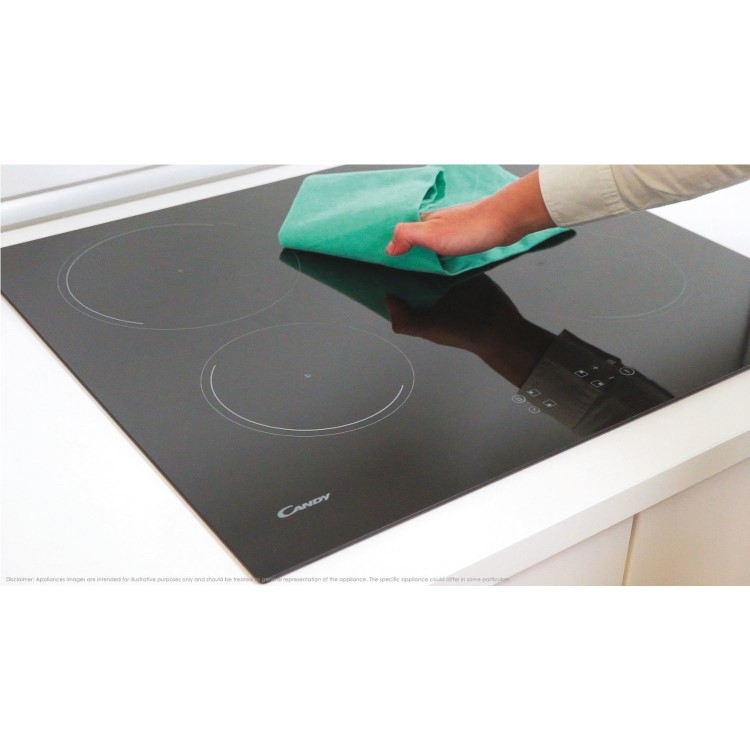 Candy 59cm 4 Zone Touch Control Induction Hob - Black