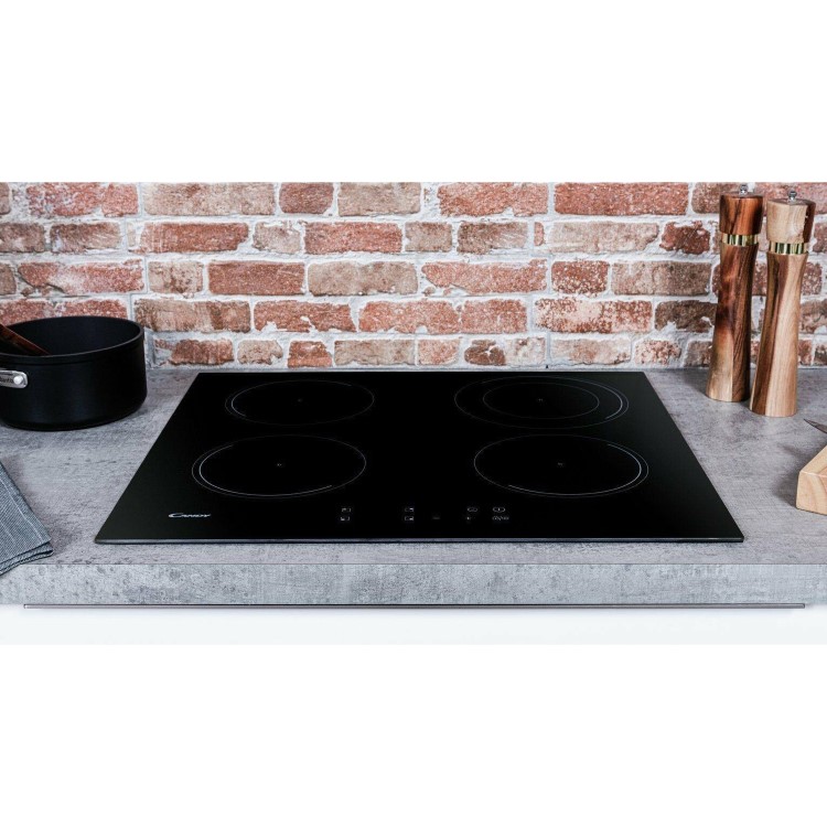 GRADE A1 - Candy CI642CTT 59cm Touch Control Induction Hob - Black - Works With A 13A Connection