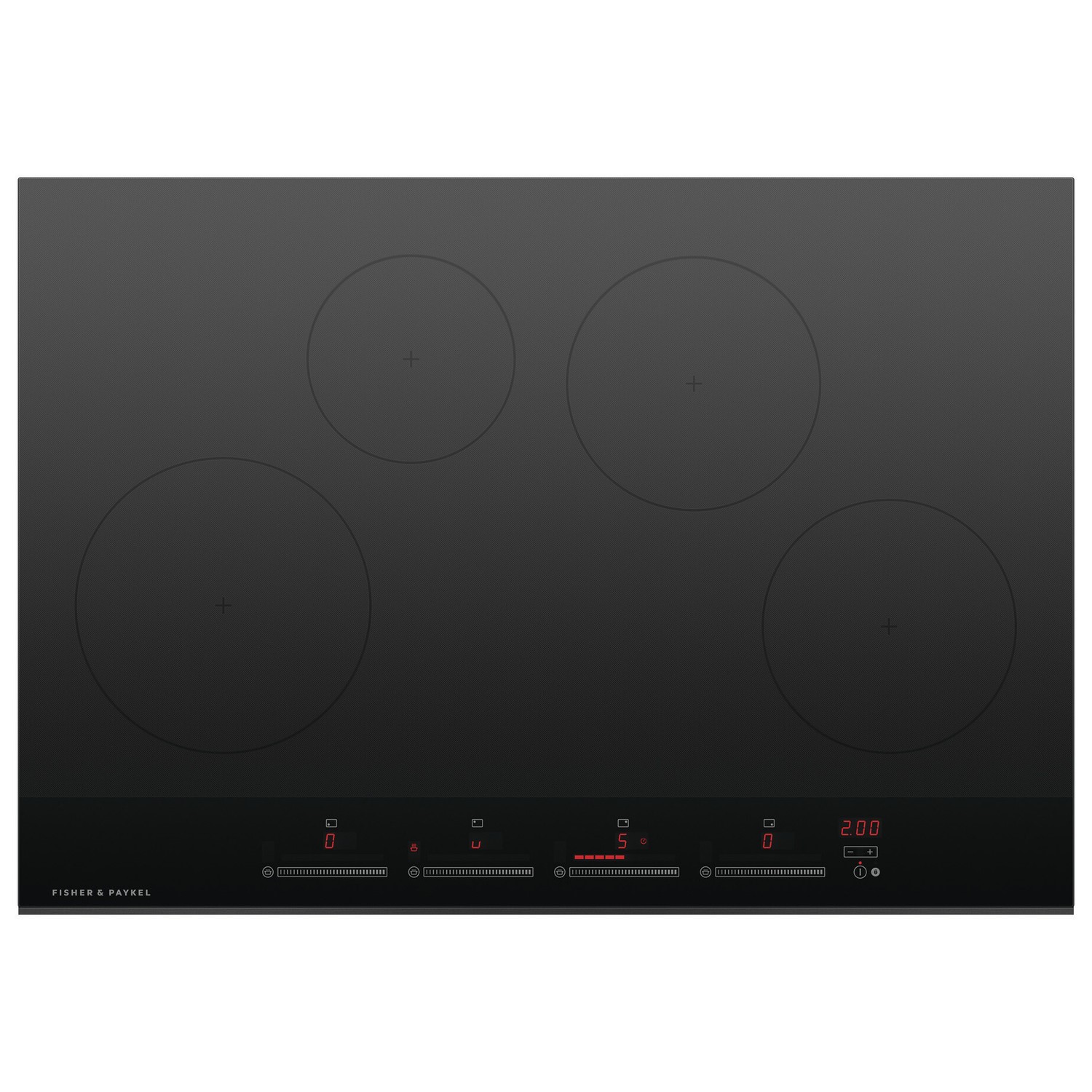Fisher & Paykel Series 9 76cm Wide Four Zone Induction Hob - Black