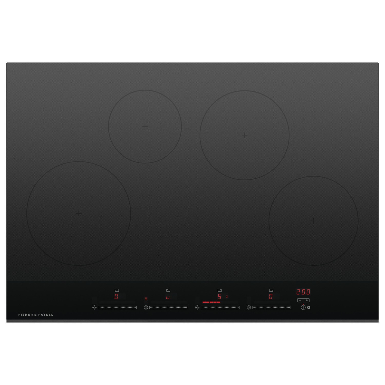 Fisher & Paykel Series 9 76cm Wide Four Zone Induction Hob - Black