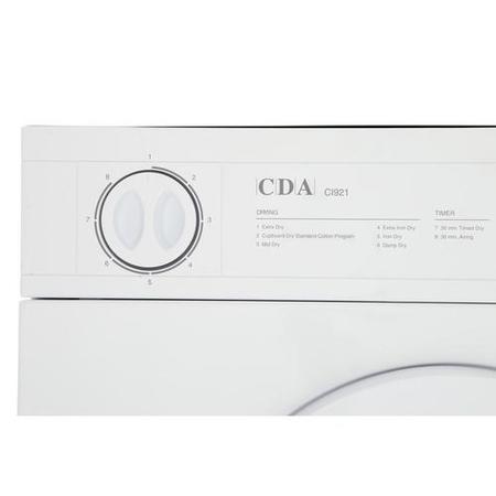 GRADE A3 - CDA CI921 7kg Integrated Vented Tumble Dryer - White