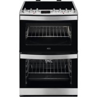 AEG 60cm Double Oven Electric Cooker with Induction Hob - Stainless Steel