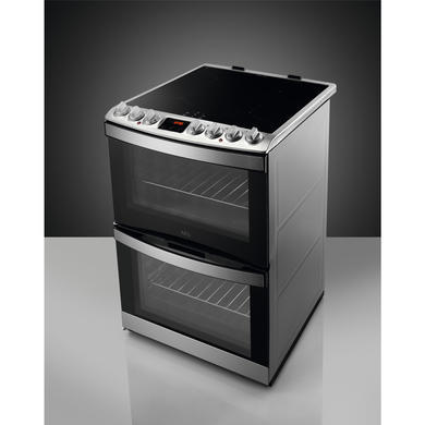 GRADE A1 - AEG CIB6730ACM 60cm Double Oven Electric Cooker With Induction Hob - Stainless Steel