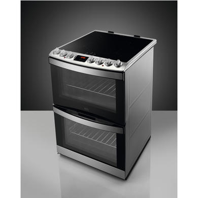 AEG 60cm Double Oven Electric Cooker with Induction Hob - Stainless Steel