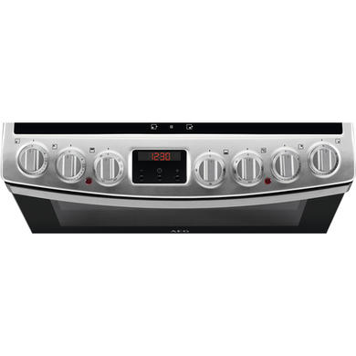 AEG 60cm Double Oven Electric Cooker with Induction Hob - Stainless Steel
