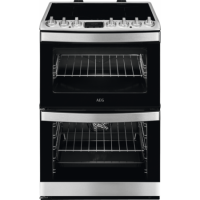 GRADE A1 - AEG CIB6731ACM 60cm Double Oven Electric Cooker With Induction Hob - Stainless Steel GRADE A1 - AEG CIB6731ACM 60cm Double Oven Electric Cooker With Induction Hob - Stainless Steel