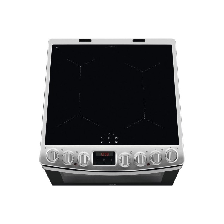 AEG 60cm Double Multifunction Oven Electric Cooker with Induction Hob - Stainless Steel