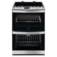 AEG 60cm Double Oven Induction Electric Cooker with Hob2Hood - Stainless Steel