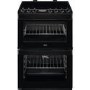 AEG 60cm Electric Double Oven Cooker with Induction Hob - Black