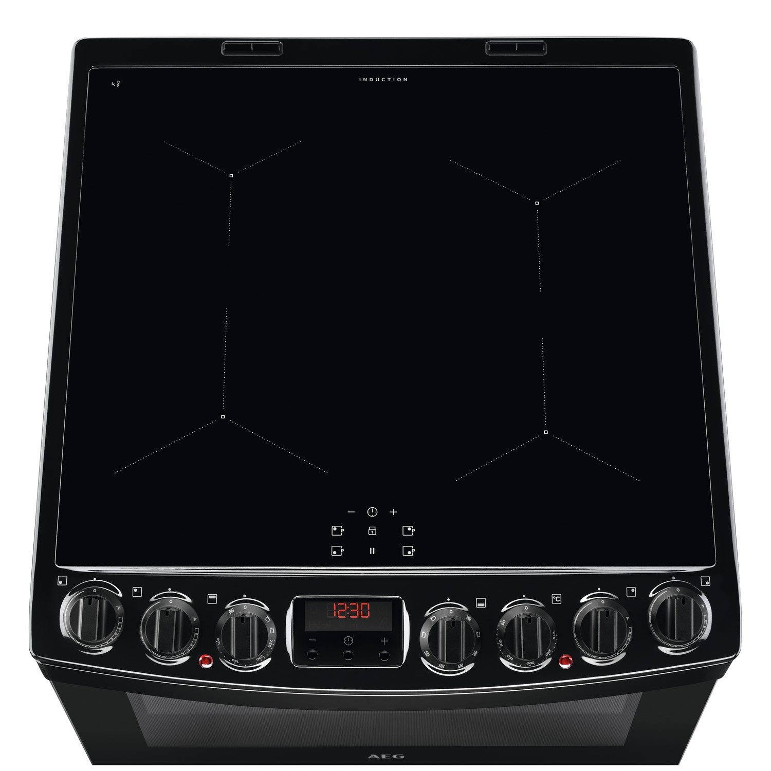 AEG CIB6740ACB 60cm Double Oven Electric Cooker With Induction Hob CIB6740ACB eBay