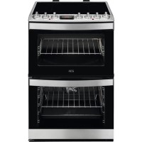 GRADE A2 - AEG CIB6740ACM 60cm Double Oven Electric Cooker With Induction Hob - Stainless Steel