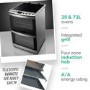 GRADE A2 - AEG CIB6740ACM 60cm Double Oven Electric Cooker With Induction Hob - Stainless Steel