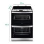 GRADE A2 - AEG CIB6740ACM 60cm Double Oven Electric Cooker With Induction Hob - Stainless Steel