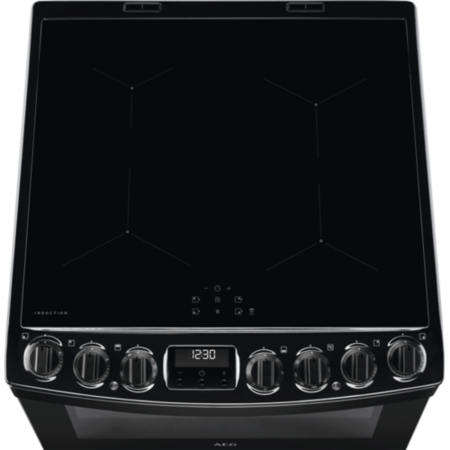 AEG 6000 SteamBake 60cm Electric Induction Cooker - Black