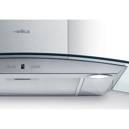 Elica CIRCUSHP90 High Performance Curved Glass 90cm Chimney Hood in Stainless Steel