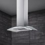 Elica CIRCUSHPISLAND CIRCUS_HP_ISLAND Circus High Performance Curved Glass 90cm Island Hood in Stainless Steel