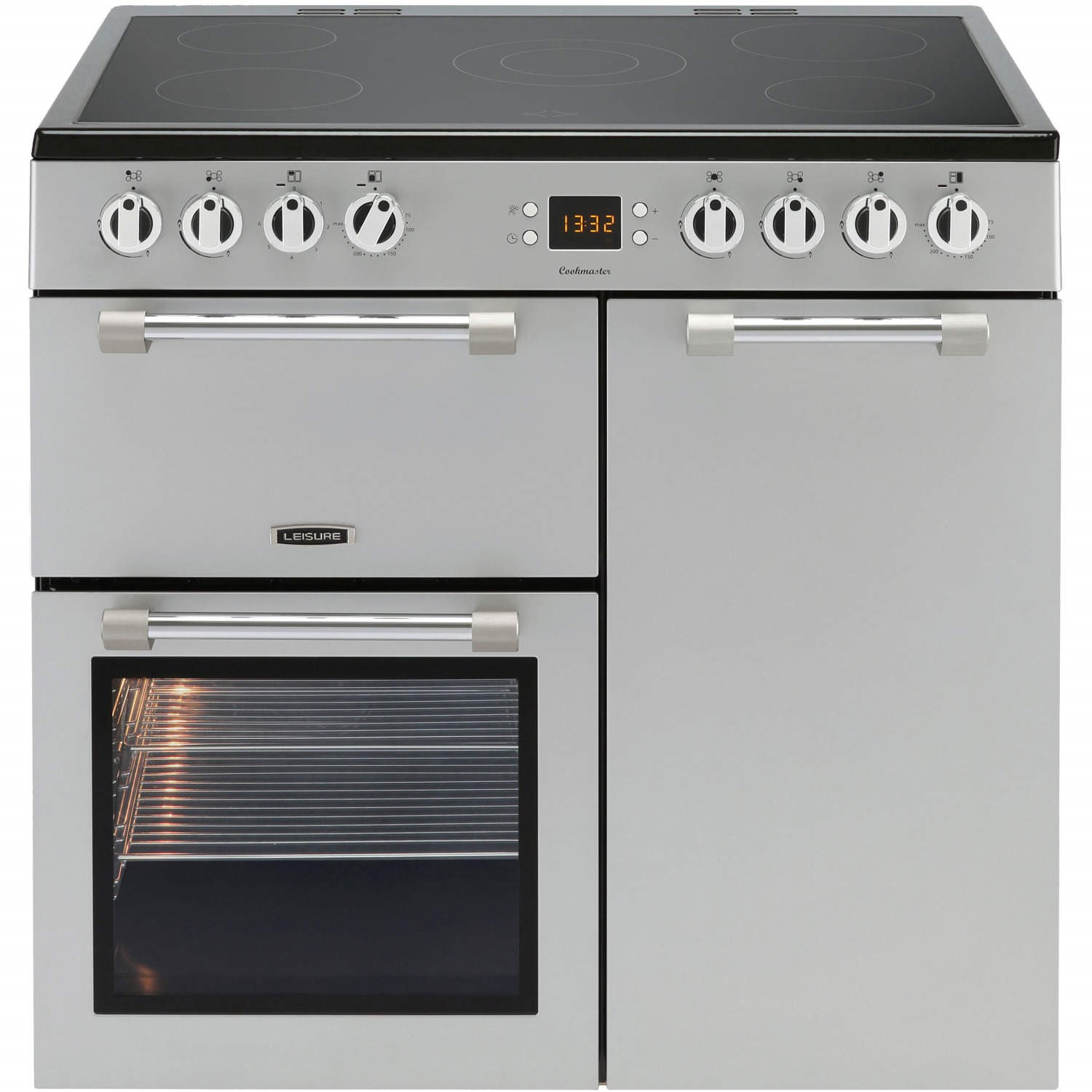 LEISURE CK90C230S Cookmaster Silver 90cm Electric Range Cooker With ...