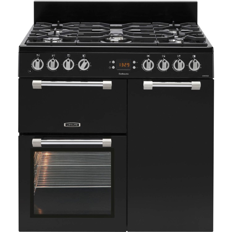 LEISURE CK90F232K Cookmaster Black 90cm Dual Fuel Range Cooker