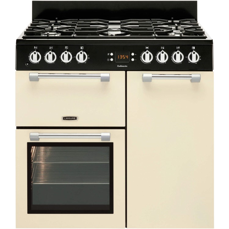 GRADE A2 - LEISURE CK90G232C Cookmaster 90cm Gas Range Cooker Cream