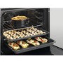 Refurbished AEG CKB6540ACM 60cm Dual Fuel Cooker with Glass Lid Stainless Steel