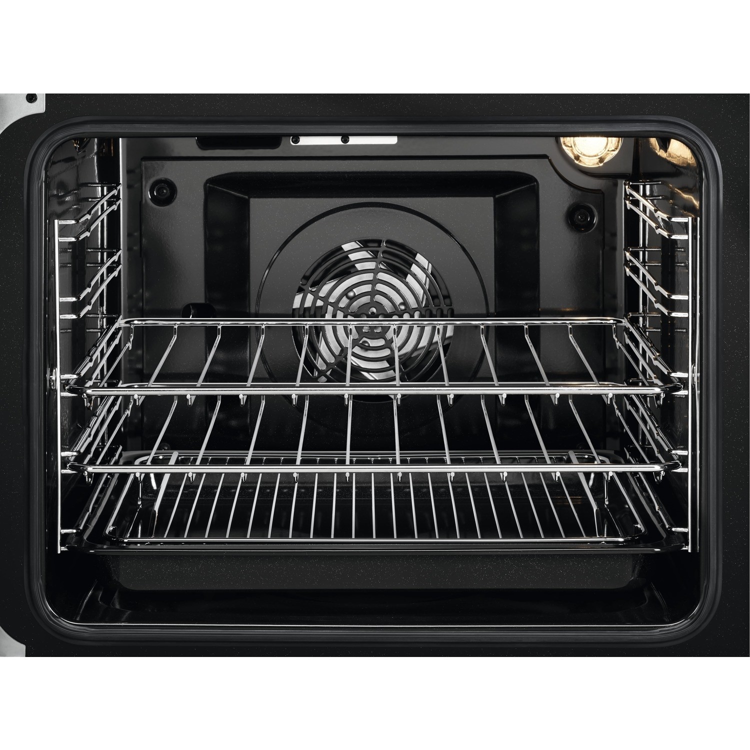 AEG 60cm Double Oven Dual Fuel Cooker with Lid Stainless Steel