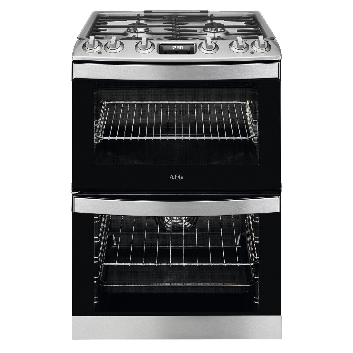 Aeg Stainless Steel Ckb6541acm 5000 Series 60Cm Dual Fuel Cooker Size 60