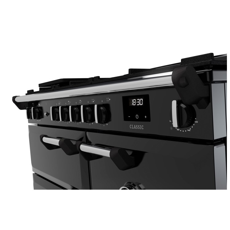 Rangemaster Classic 100cm Dual Fuel Range Cooker - Gloss Black