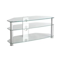 GRADE A1 - As new but box opened - MMT CL1150 Glass TV Stand - Up to 55 Inch