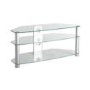 GRADE A1 - As new but box opened - MMT CL1150 Glass TV Stand - Up to 55 Inch