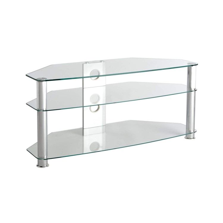 GRADE A1 - As new but box opened - MMT CL1150 Glass TV Stand - Up to 55 Inch
