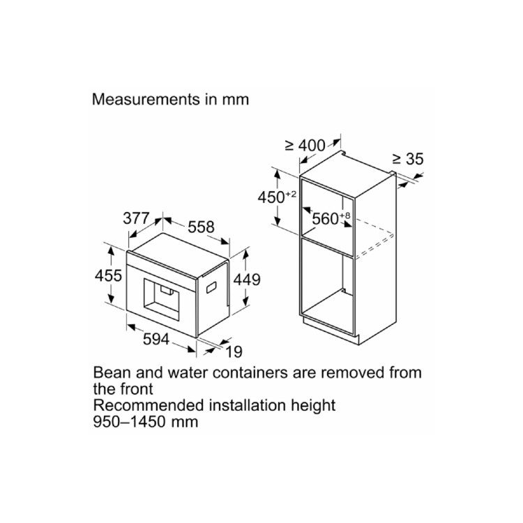 Neff N90 Built-In Automatic Coffee Machine - Grey