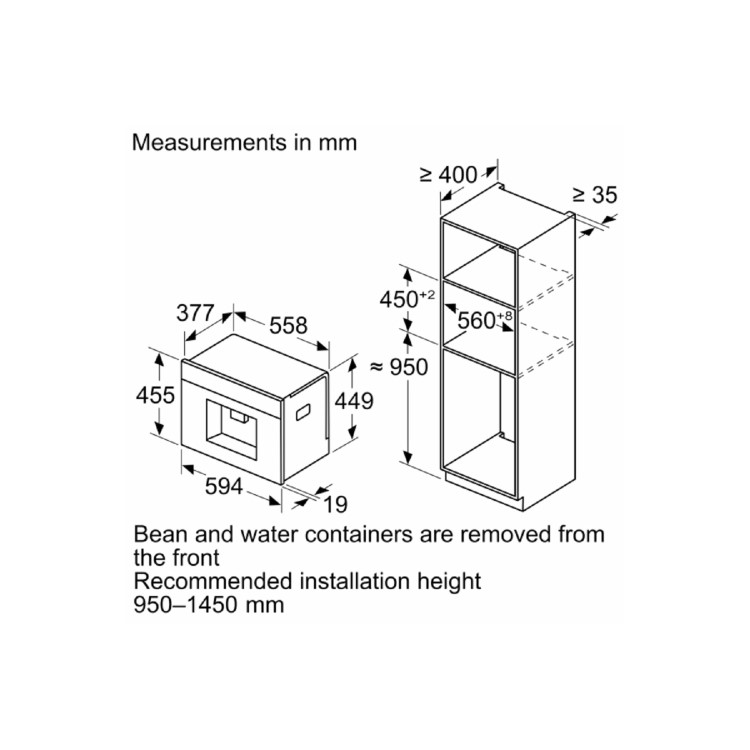 Neff N90 Built-In Automatic Coffee Machine - Grey