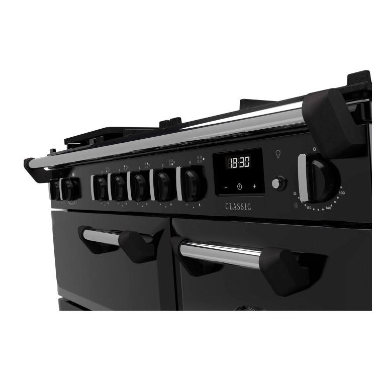 Rangemaster Classic 90cm Dual Fuel Range Cooker - Gloss Black
