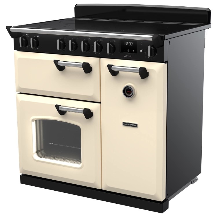 Rangemaster Classic 90cm Ceramic Range Cooker - Pale Cream