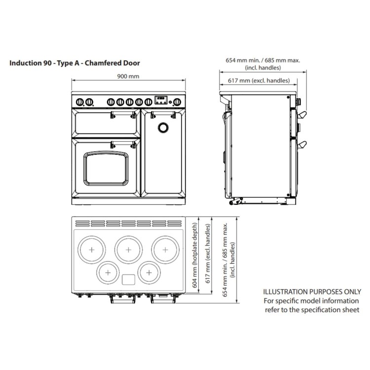 Rangemaster Classic 90cm Induction Range Cooker - Misty Blue
