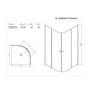 Double Door Quadrant Shower Screen Enclosure 900 x 900mm - 4mm Glass - Claritas Range