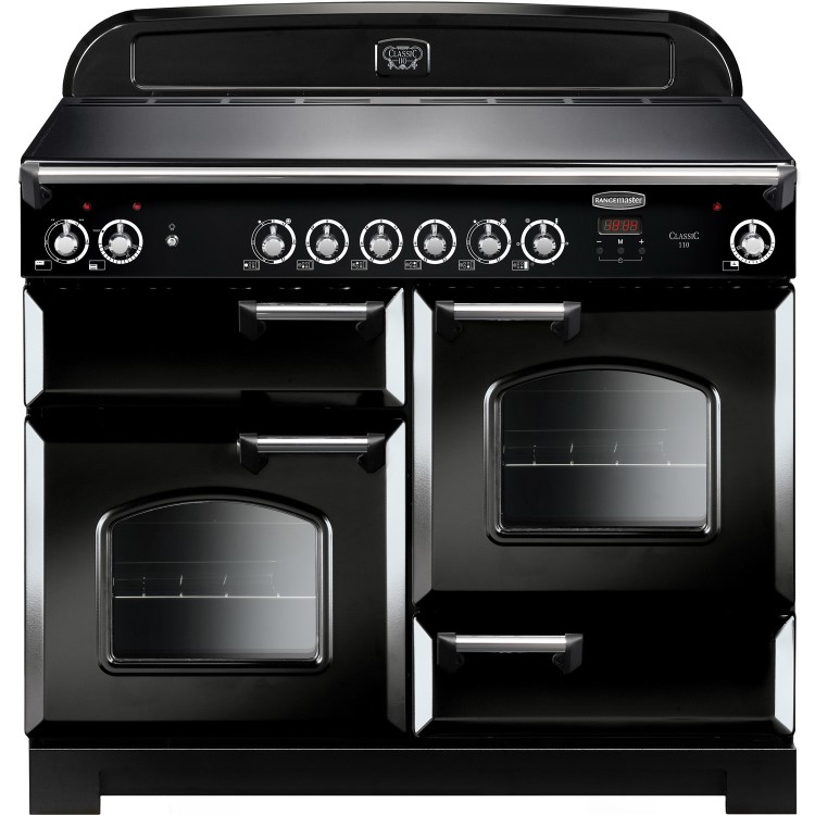 Rangemaster CLA110ECBLC Classic 110cm Electric Range Cooker - Black & Chrome
