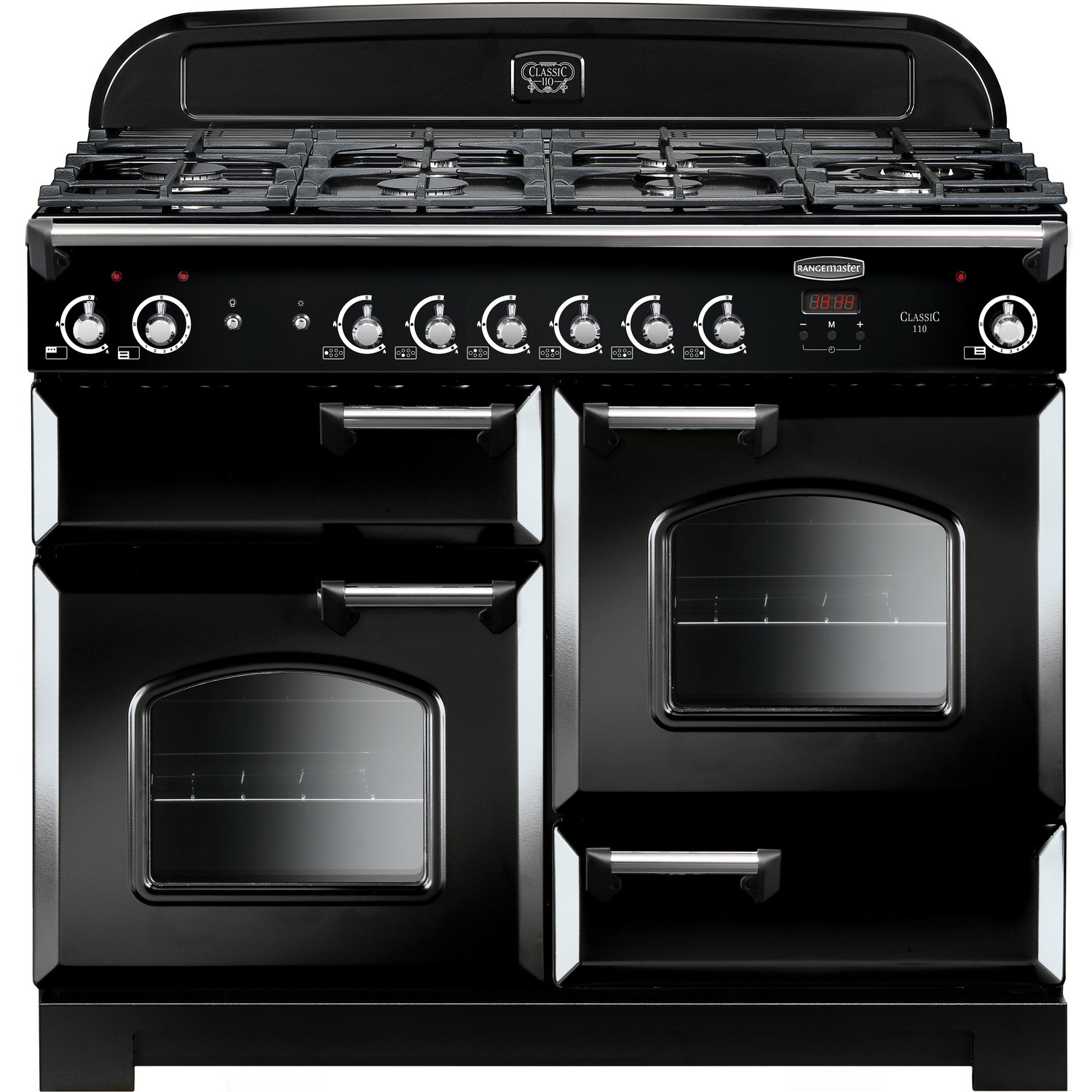 Rangemaster Classic 110cm Gas Range Cooker - Black