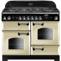 Rangemaster Classic 110cm Gas Range Cooker - Cream & Chrome