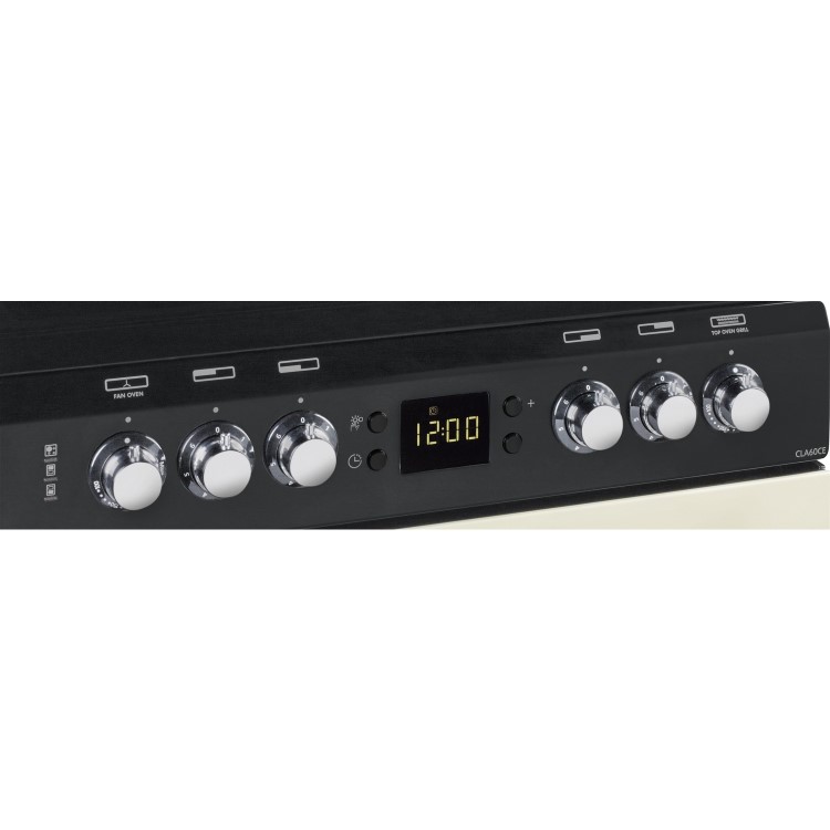 Refurbished Leisure CLA60CEC Classic 60cm Double Oven Electric Cooker With Ceramic Hob Cream