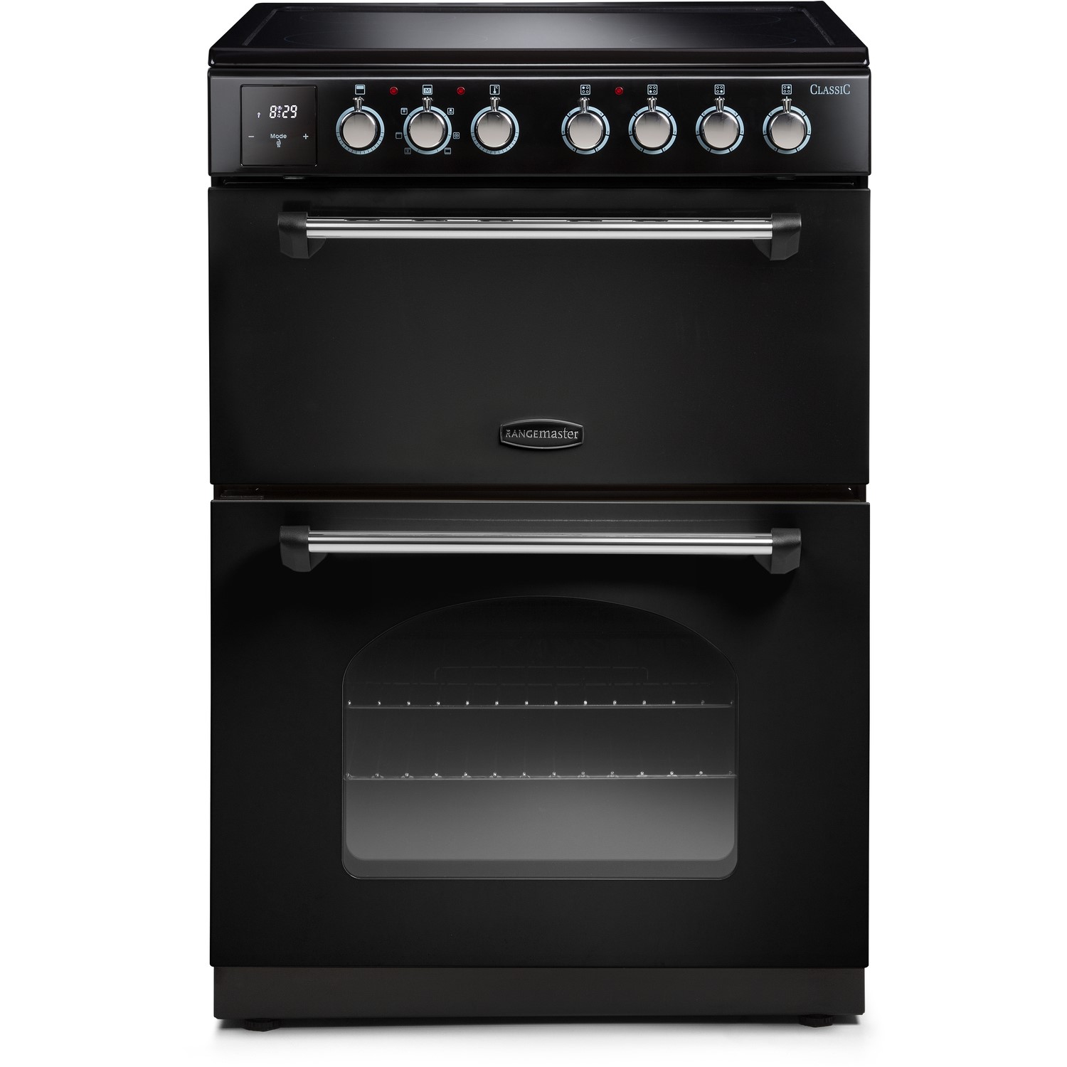 Rangemaster Classic 60cm Electric Cooker with Ceramic Hob - Black