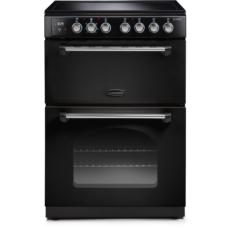 Refurbished Rangemaster Classic CLA60ECBLC 60cm Electric Cooker Black