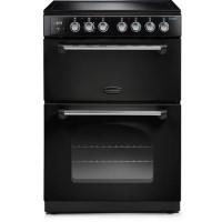 Refurbished Rangemaster Classic CLA60EIBLC 60cm Electric Cooker With Induction Hob Black And Chrome