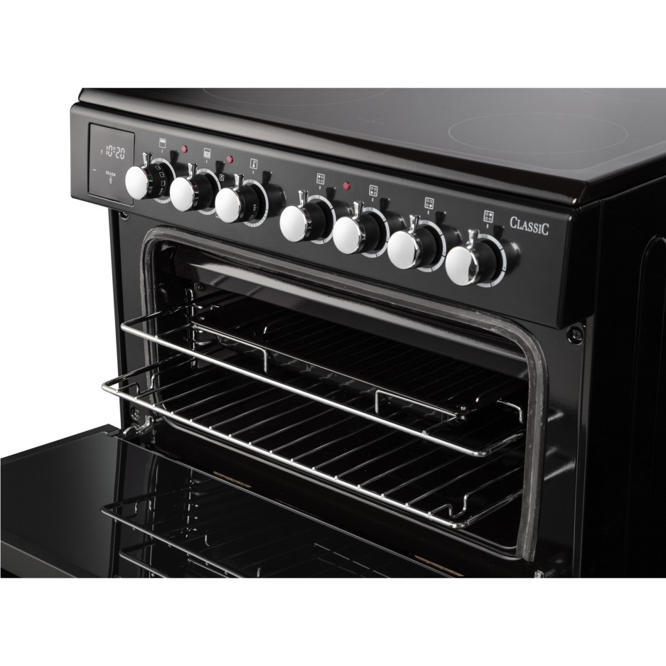 Rangemaster Classic 60cm Electric Cooker with Induction Hob Black CLA60EIBLC Appliances Direct