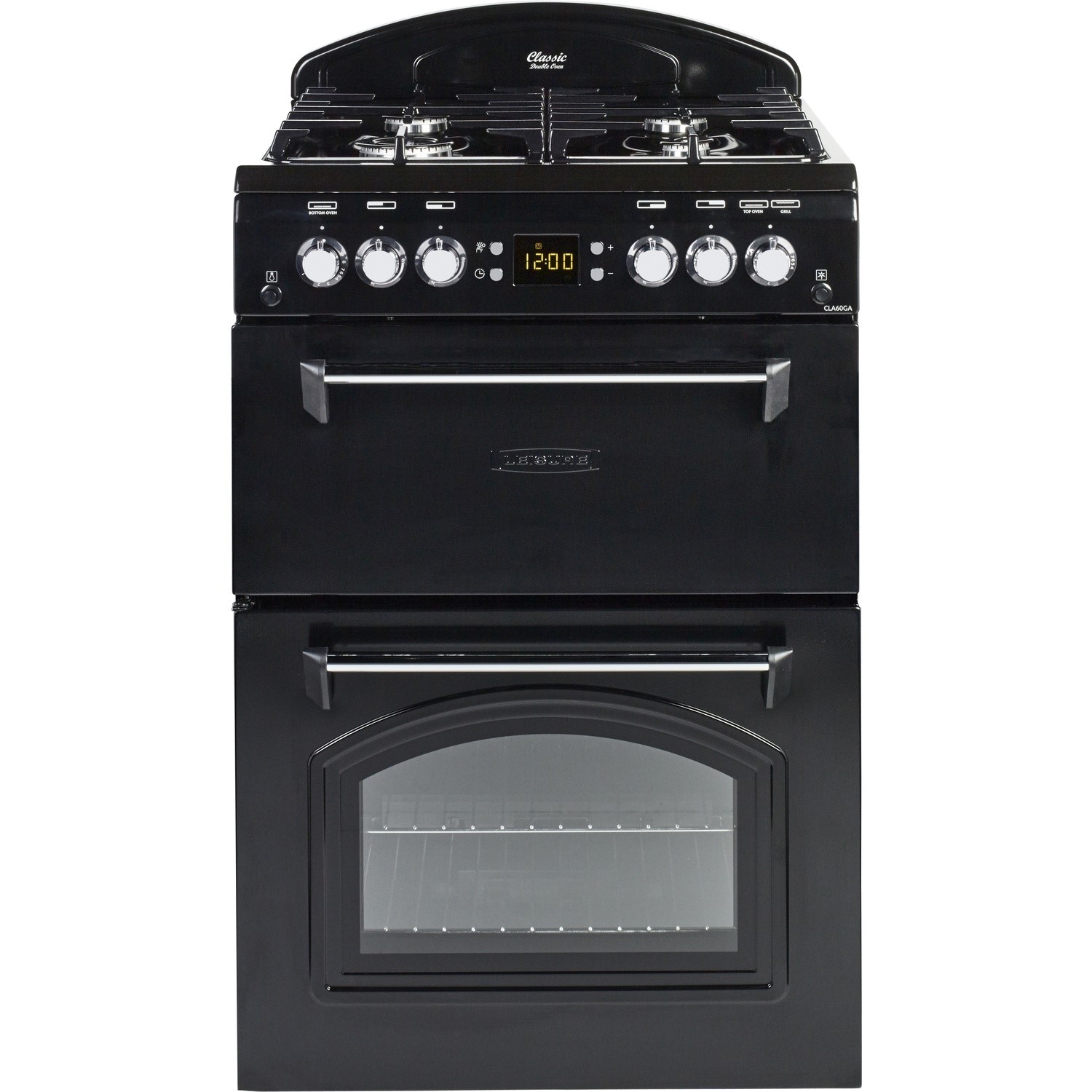 Leisure Classic 60cm Double Oven Gas Cooker - Black