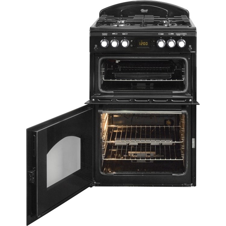 GRADE A2 - Leisure Beko CLA60GAK Classic 60cm Double Oven Gas Cooker Black